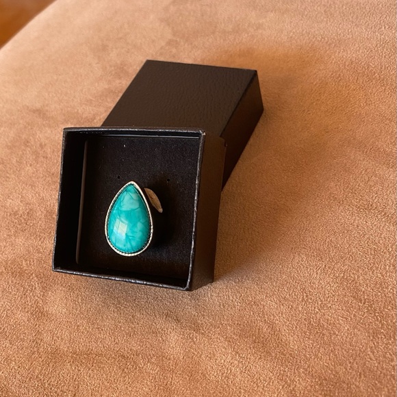 New Teardrop Stone Boho Statement Ring - Picture 4 of 4